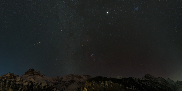 Ciel d'hivers, Gimmelwald, Berne, Suisse